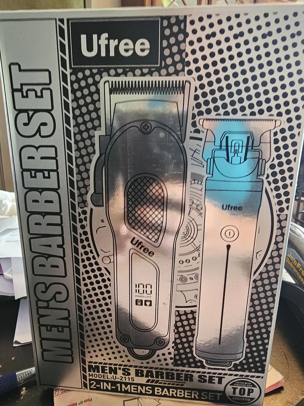 Men's Barber Set - Metallic Silver Grooming Kit